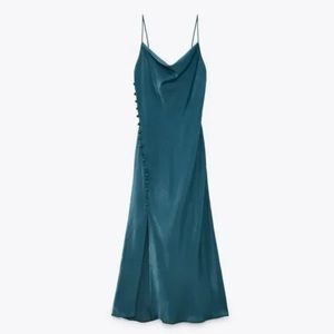 Zara - Satin Slip Dress with strap adjustable XS